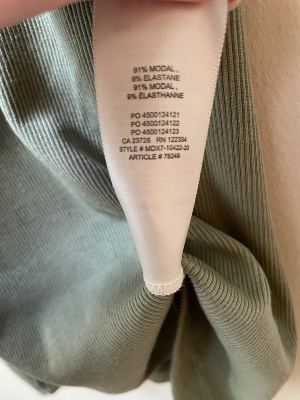 Aritzia Wilfred Free Modal Ribbed Tank Top - Picture 3 of 4